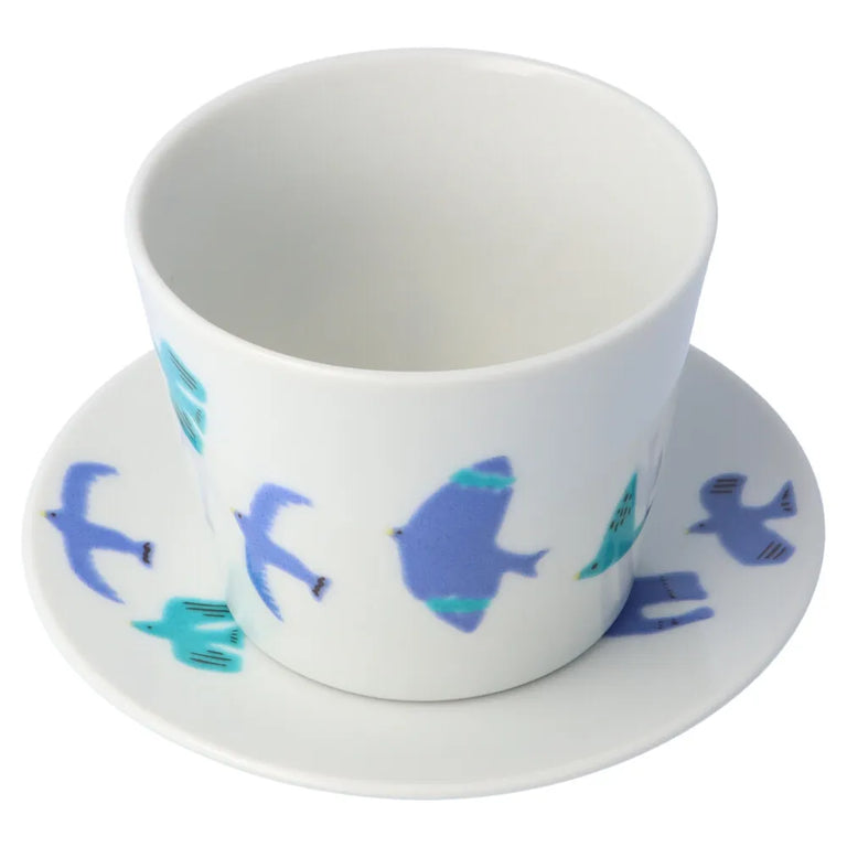 Harekutani bluebird (Sialia spp.) Cup and Saucers