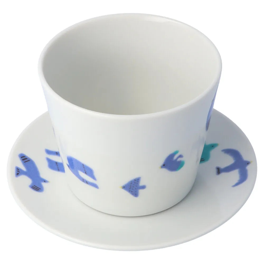 Harekutani bluebird (Sialia spp.) Cup and Saucers