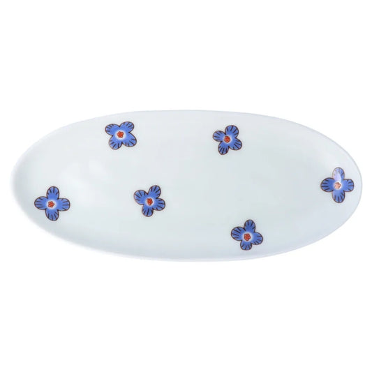 Harekutani Flower (blue)  Small Plate