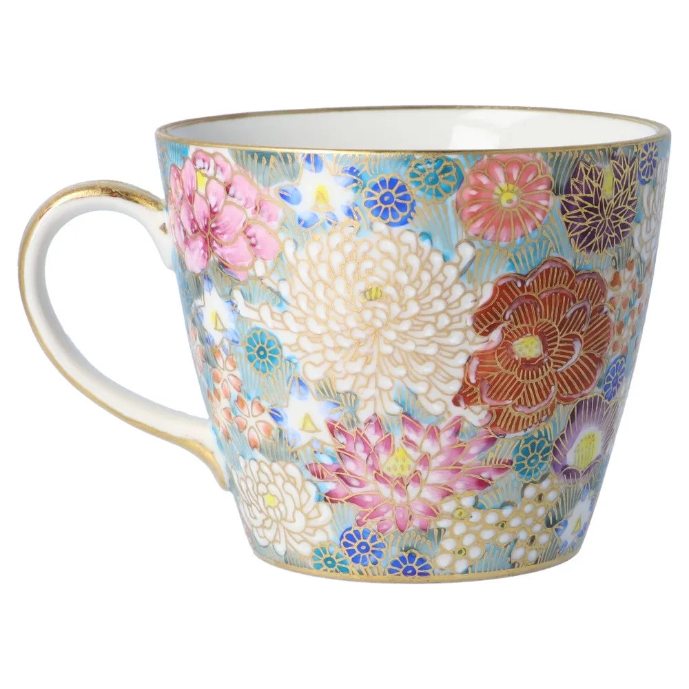 Taishi Kiln Kutani Golden Hanazume Mug