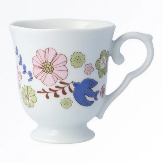 Harekutani Flower and bird (pink) Mug