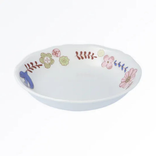 Harekutani Flower and bird (pink) Bowl