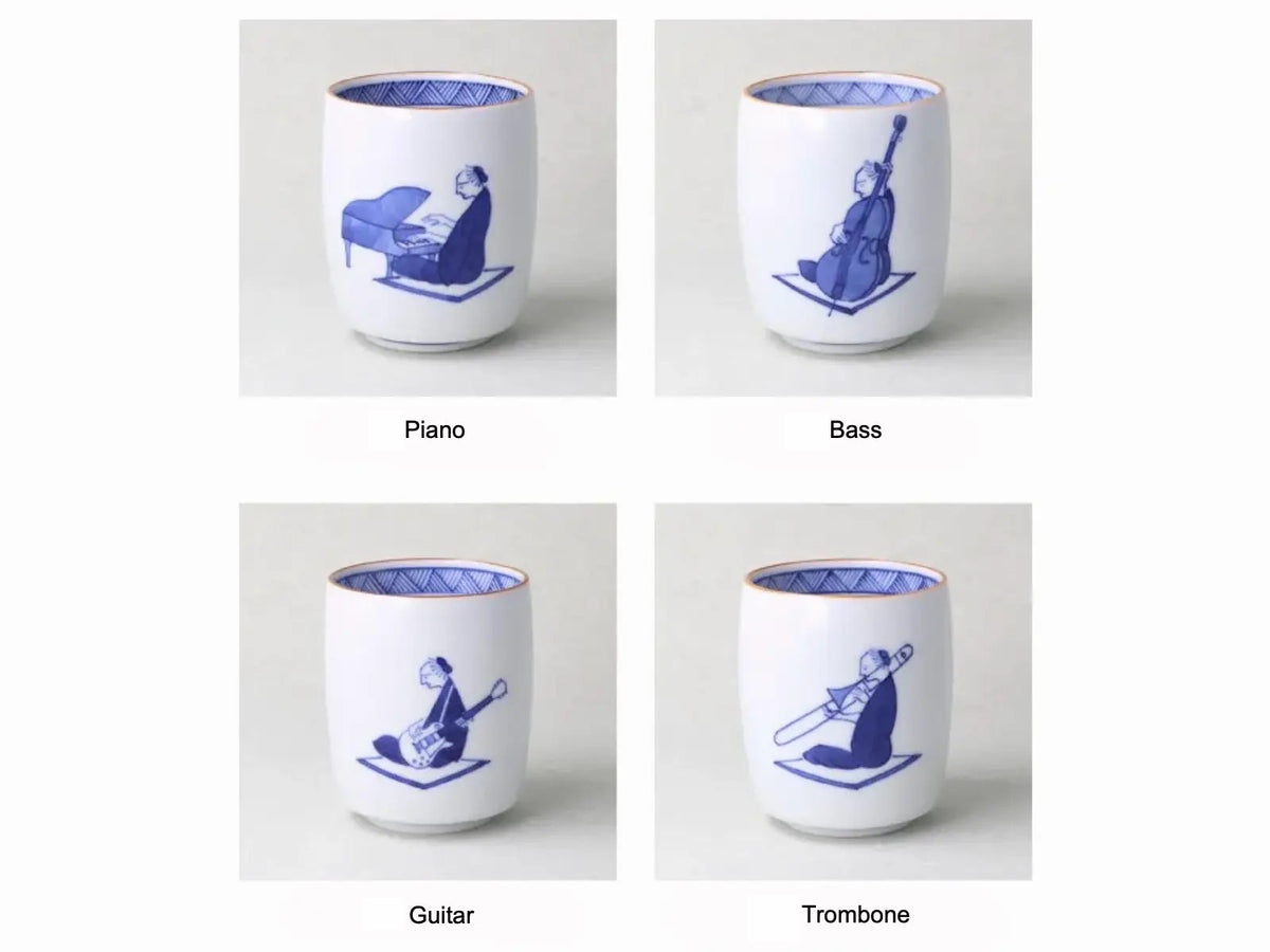 Choose from 12 designs: “Flute” Series Teacups / Kamide Chōemon Kiln