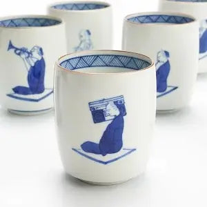 Choose from 12 designs: “Flute” Series Teacups / Kamide Chōemon Kiln