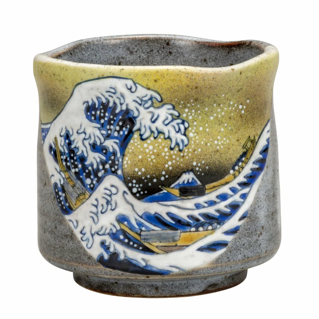 Kutani Hokusai Yunomi Japanese Teacup