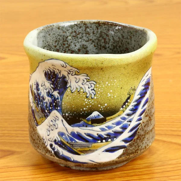 Kutani Hokusai Yunomi Japanese Teacup