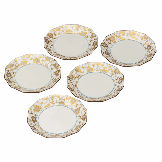 Kutani Shirochibu(white dots) Medium Plate