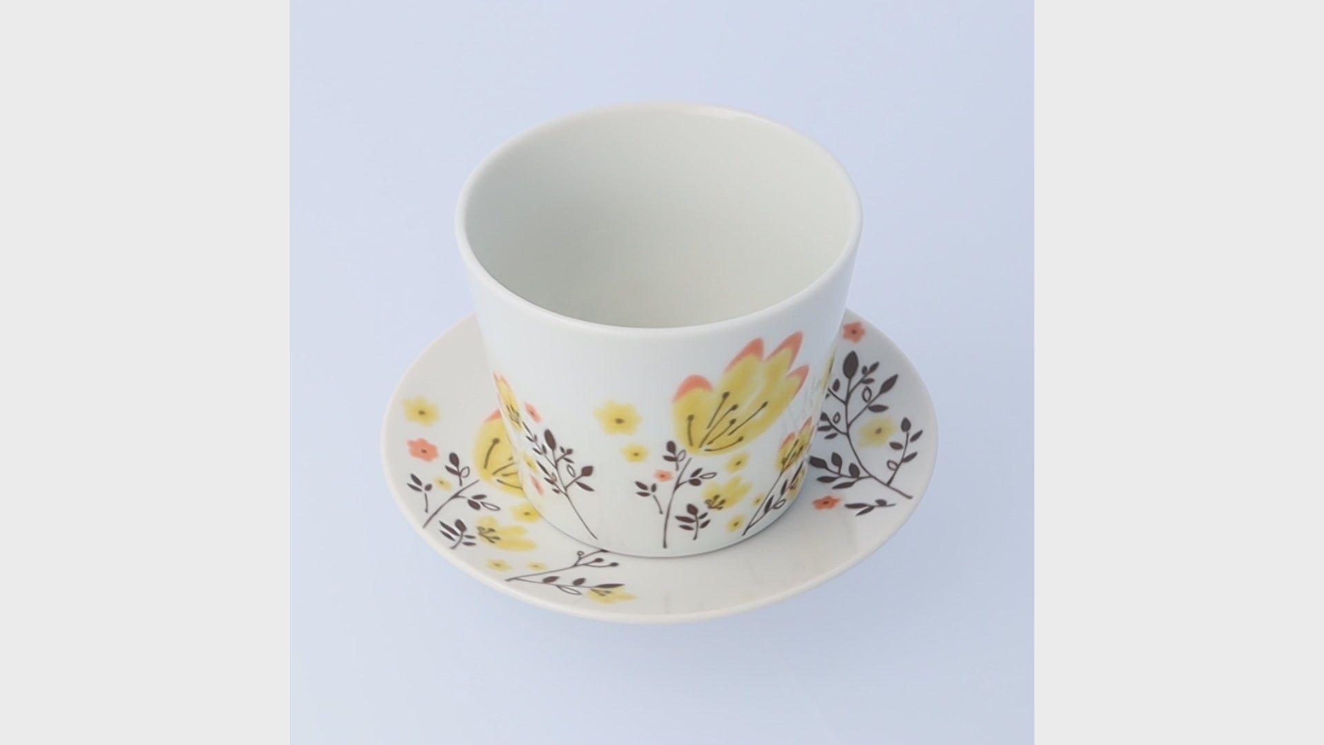 Harekutani Spring flowers (yellow) Cup and Saucer