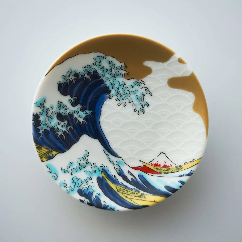 Seiko Kiln Kutani Hokusai Small Plate