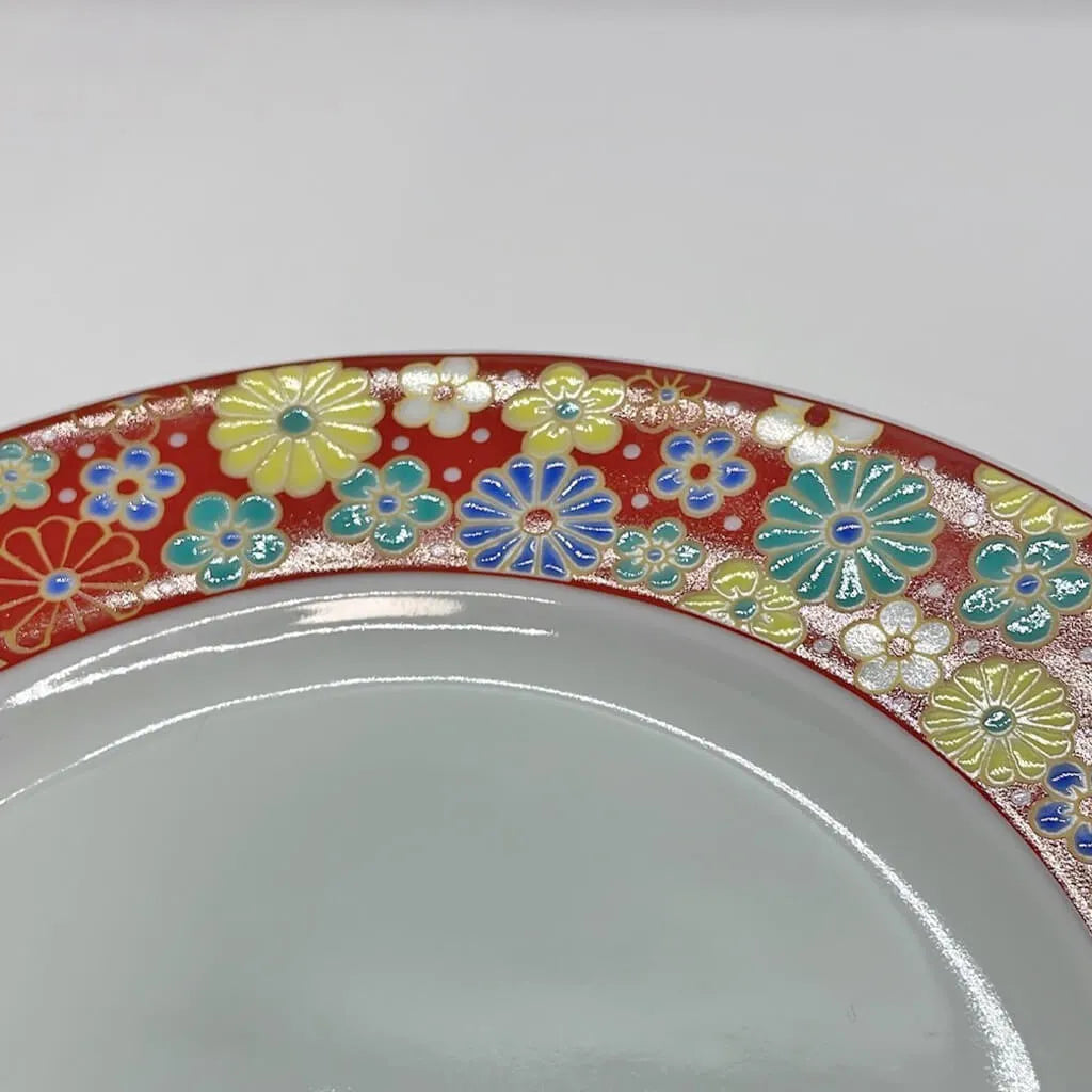 Seiko Kiln Kutani Plum and Chrysanthemum Medium Plate