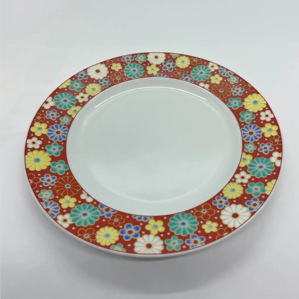 Seiko Kiln Kutani Plum and Chrysanthemum Medium Plate