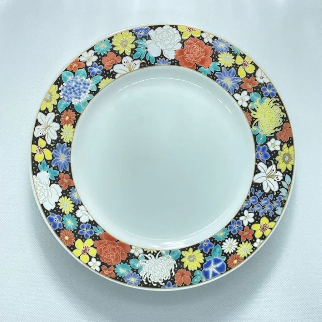 Seiko Kiln Kutani Plum and Chrysanthemum Medium Plate