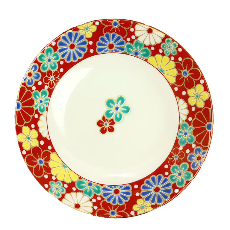 Seiko Kiln Kutani Plum and Chrysanthemum Medium Plate