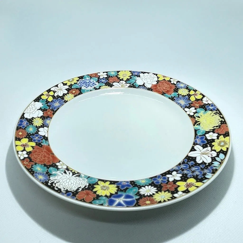 Seiko Kiln Kutani Plum and Chrysanthemum Medium Plate