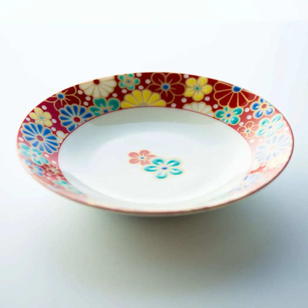 Seiko Kiln Kutani Plum and Chrysanthemum Medium Plate