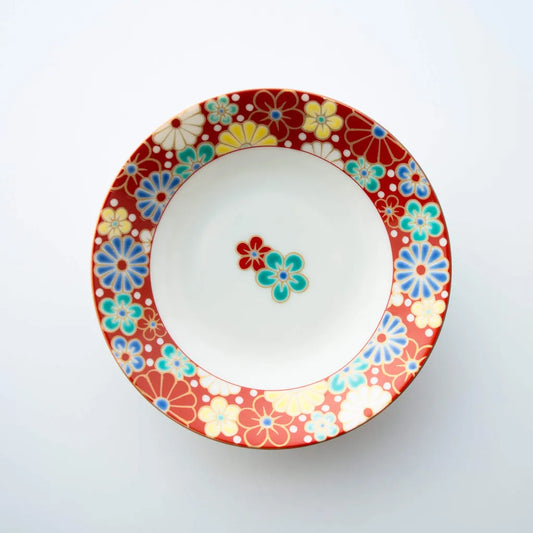 Seiko Kiln Kutani Plum and Chrysanthemum Medium Plate