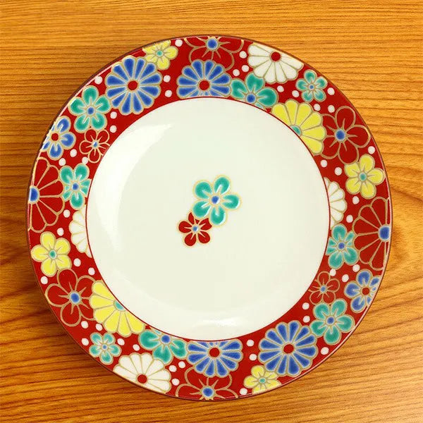 Seiko Kiln Kutani Plum and Chrysanthemum Medium Plate