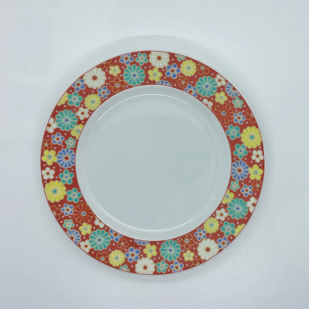 Seiko Kiln Kutani Plum and Chrysanthemum Medium Plate