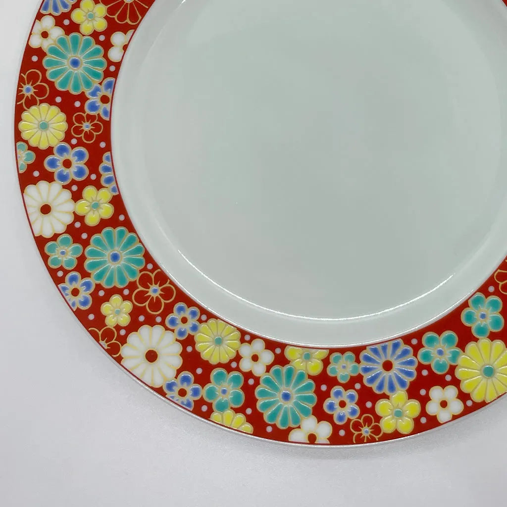 Seiko Kiln Kutani Plum and Chrysanthemum Medium Plate