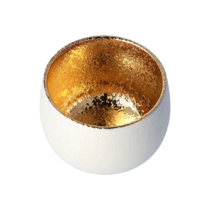 Soukyu Kiln Kutani Gold Pattern Kinsai Guinomi Sake Cup