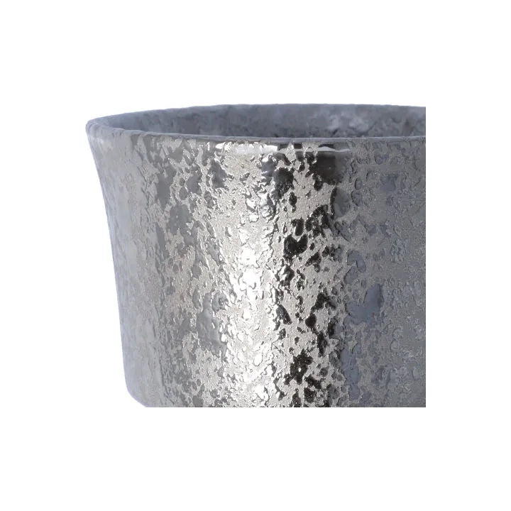 Soukyu Kiln Kutani Silver Pattern Ginsai Sakazuki Sake Cup